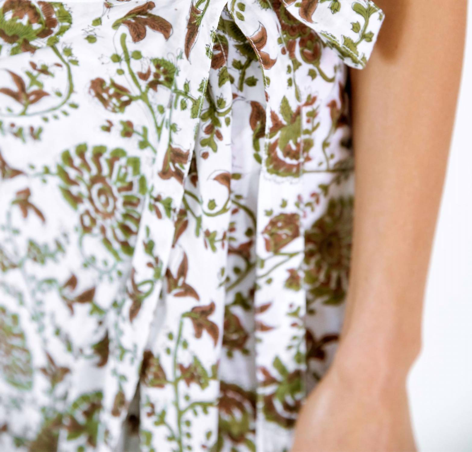 Erica Wilson Coast Wrap Skirt in florence floral - women's skirt - alternate view