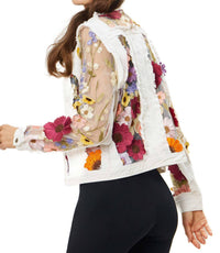 Adore - Embroidered Denim And Lace Jacket