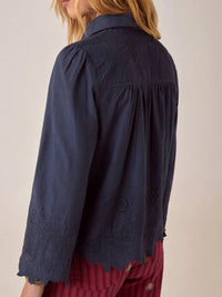 Maison Hotel Arbind Blouse in blue - women's blouse - detail view
