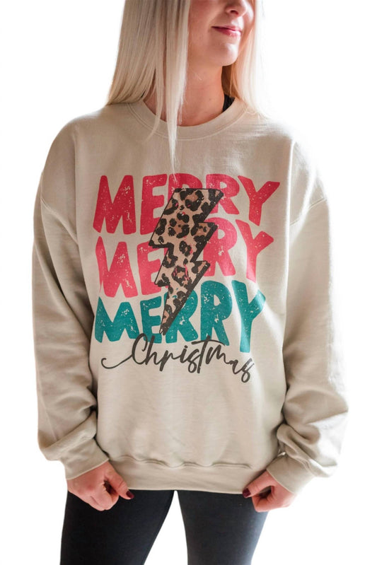 Oat Collective - Merry Merry Merry Christmas Sweatshirt