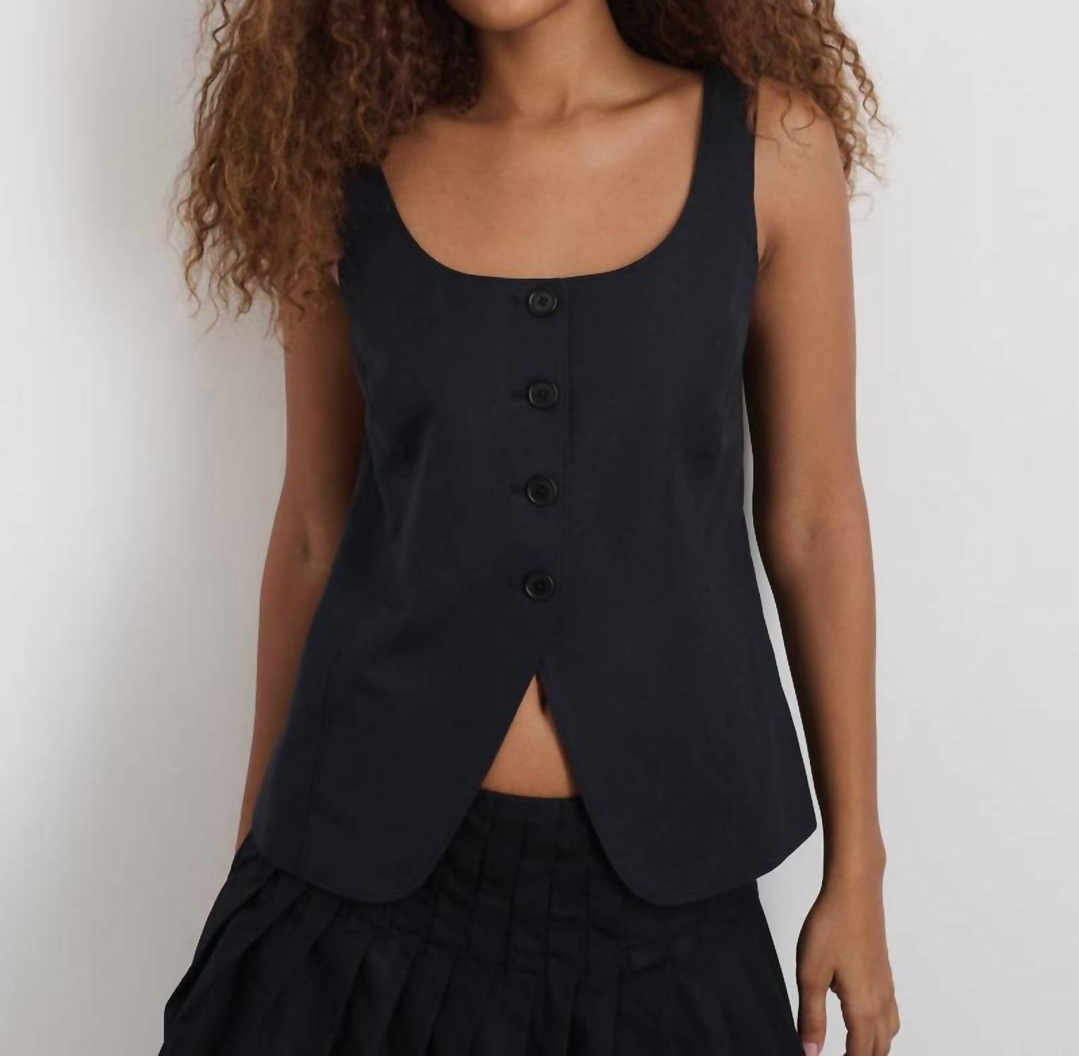 Alex Mill - Soho Scoop Linen Cotton Vest