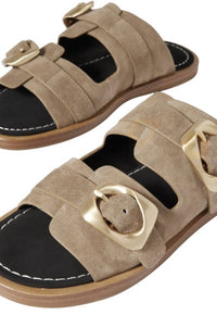 Rag & Bone - Women's Trinity Slides Suede Slip-on Flat Sandals
