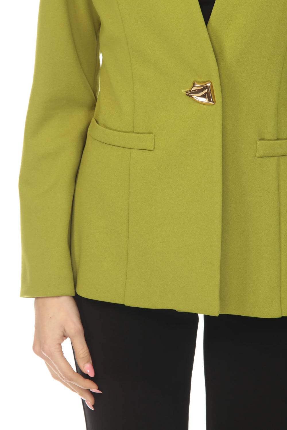 Joseph Ribkoff - Collarless Long Sleeve Blazer