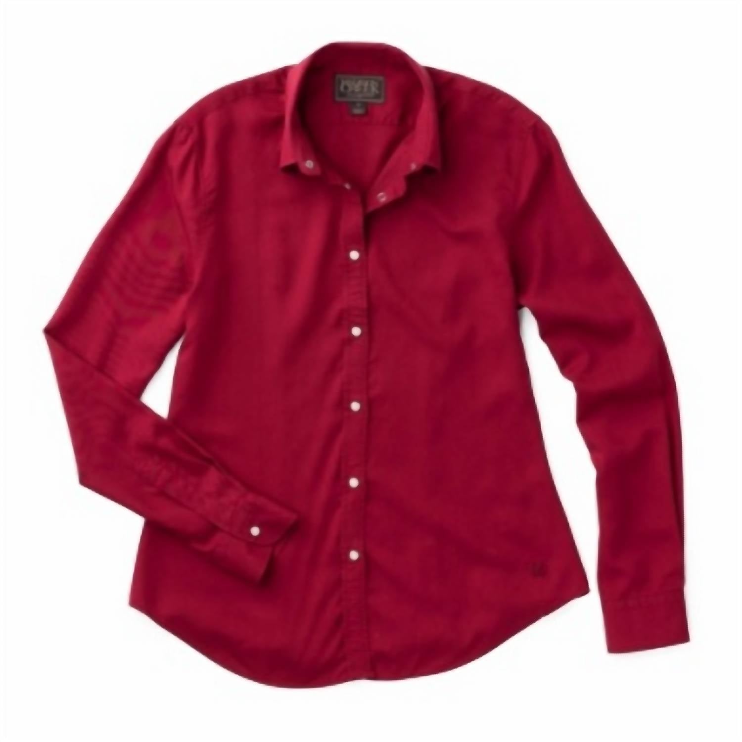 Madison Creek Outfitters Women's Claire Long Sleeve Shirt in dusty red - women's long sleeve top