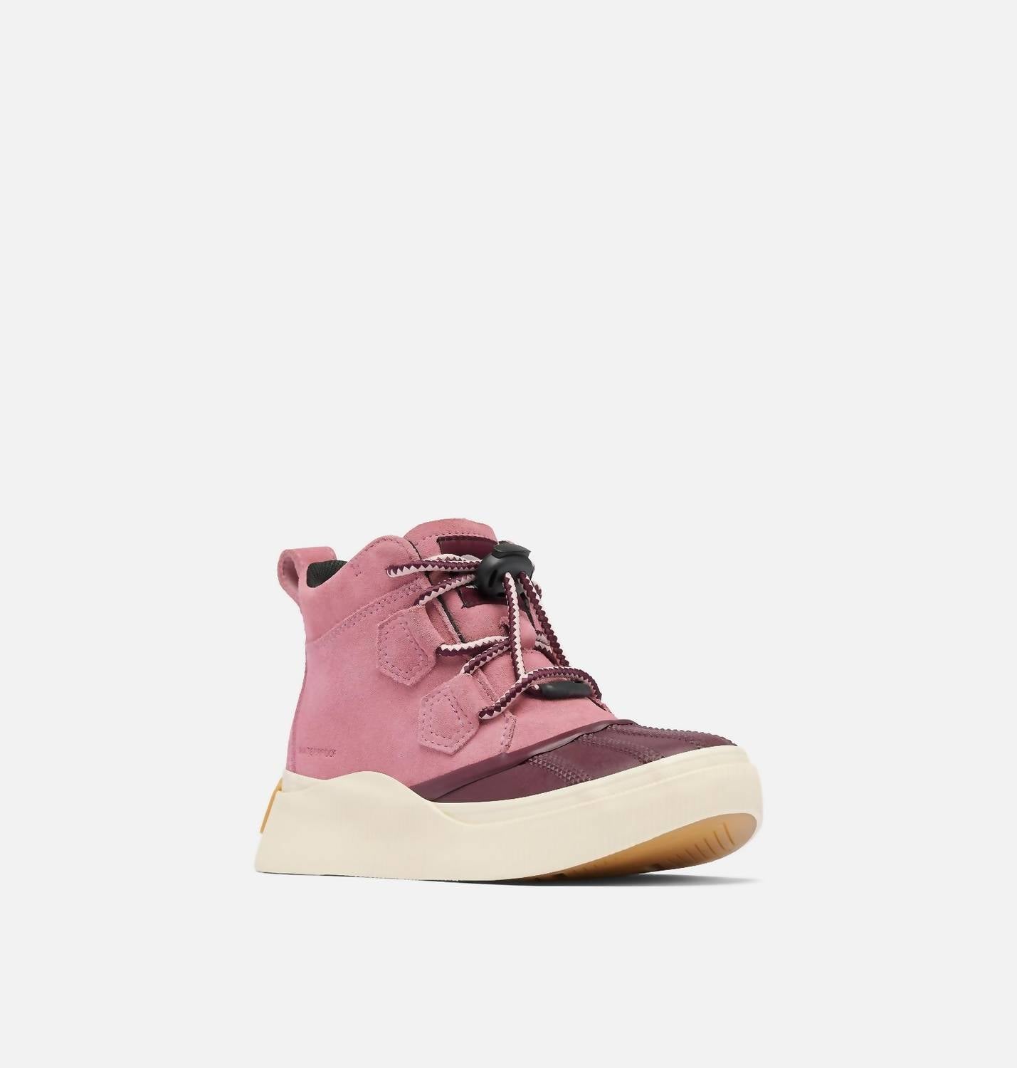 SOREL Youth Out N About IV Classic Waterproof Boots in dazed mauve honey white - kids' shoe