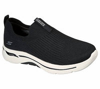 Skechers Women's Go Walk Arch Fit Shoes in black white - women's shoe