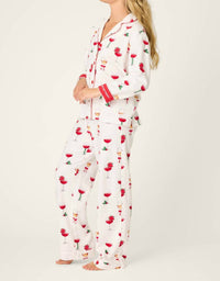 Pj Salvage - Let's Get Toasty 3-piece Print Flannel Pajama Set