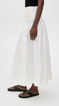 APIECE APART Angeli Maxi Skirt in cream - women's skirt - detail view