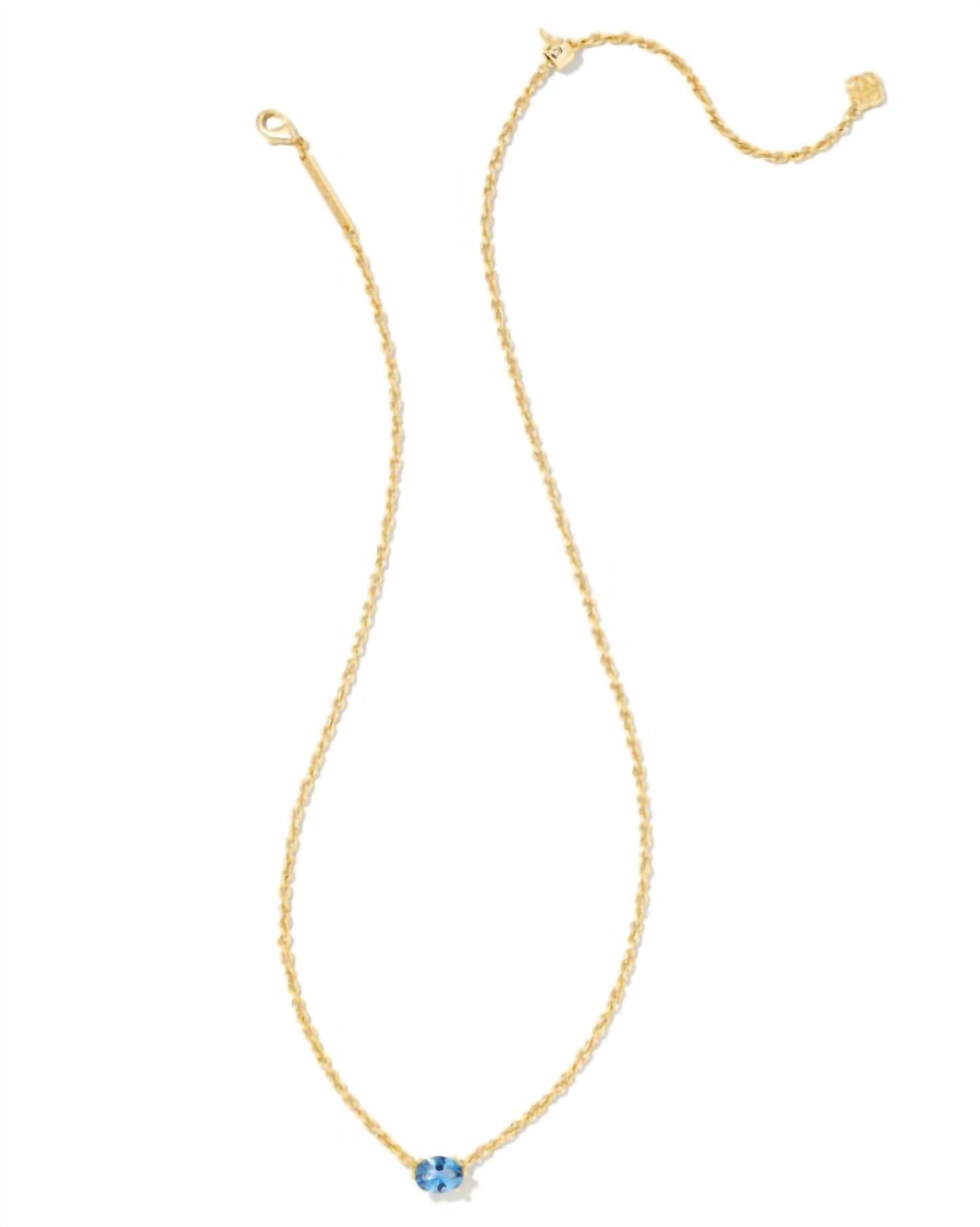 Kendra Scott Women's Cailin Pendant Necklace in blue violet crystal - women's jewelry - detail view