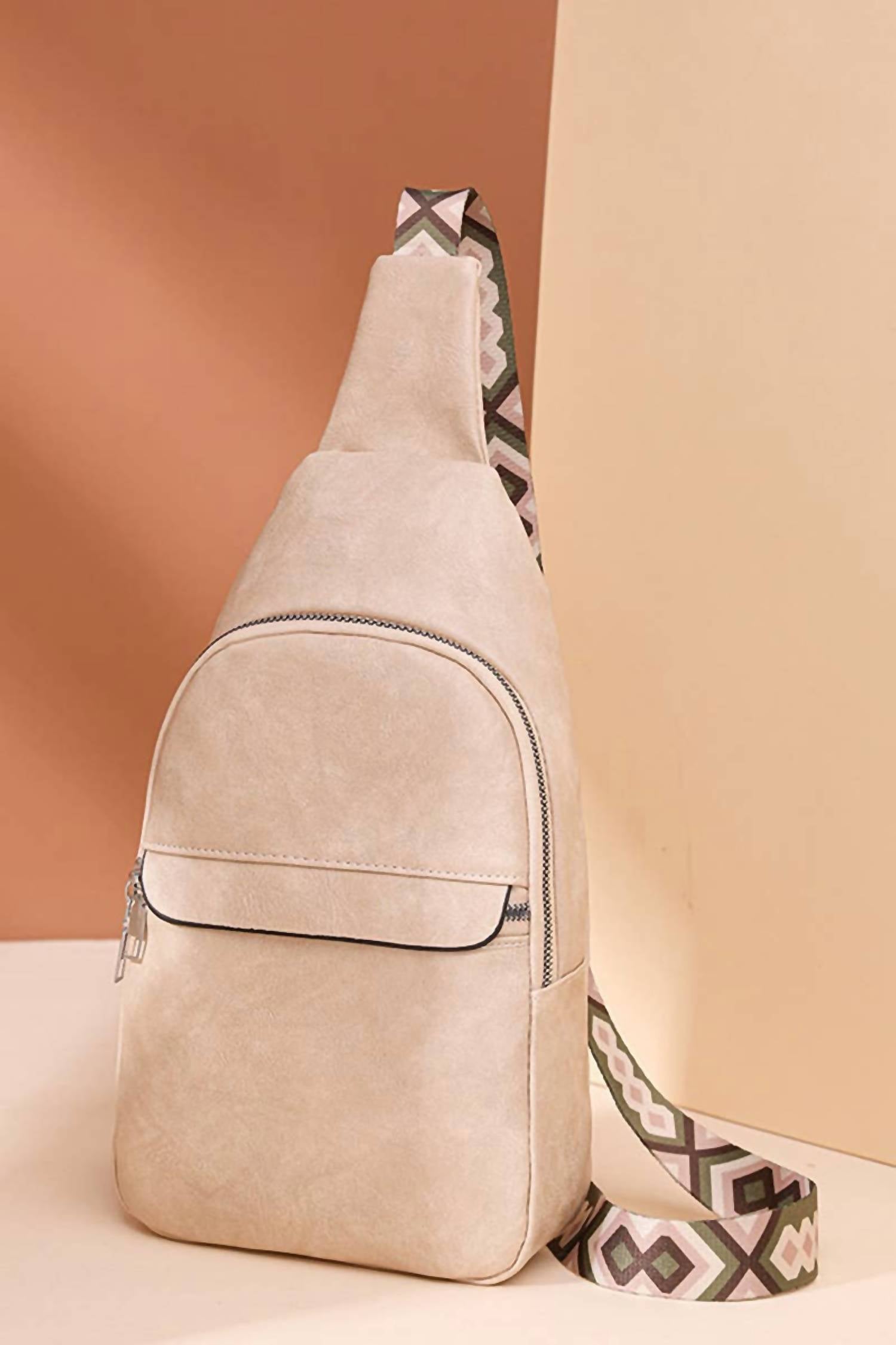 42Pops - Women's Vegan Leather Guitar Strap Crossbody Sling Bag