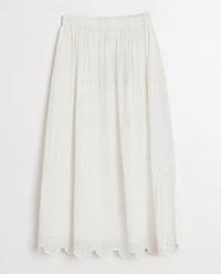 Indi & Cold - Flared Elastic Skirt With Embroideries