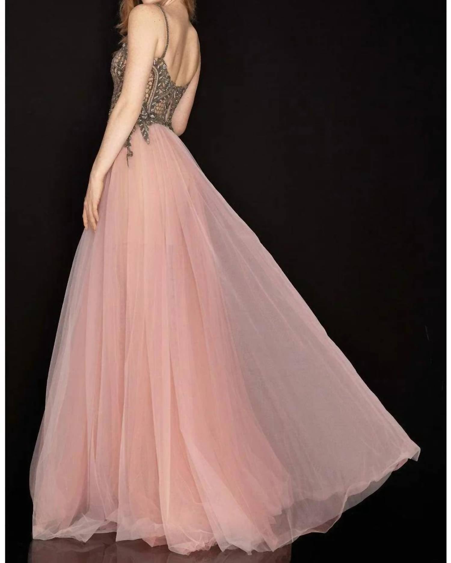 Terani Couture - Beaded Tulle Gown