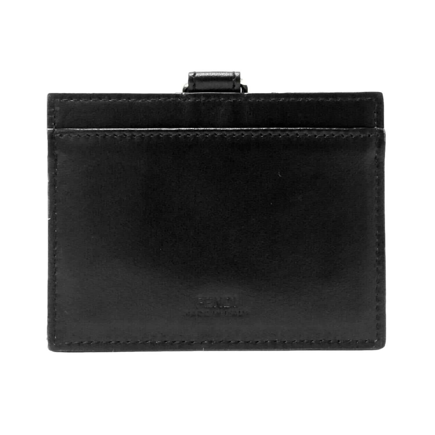 Fendi - Women's Fendace Leather Card Case Wallet Lanyard