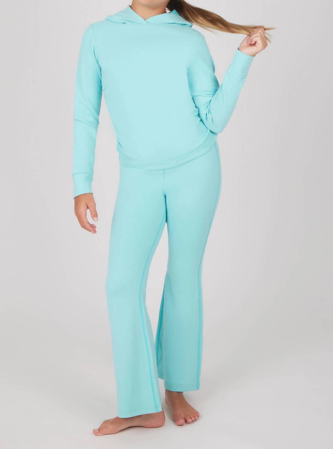 90 Degree By Reflex - Girl's Hoodie And Flare Pant Set