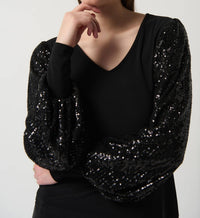 Joseph Ribkoff - SPARKLE SLEEVE TOP