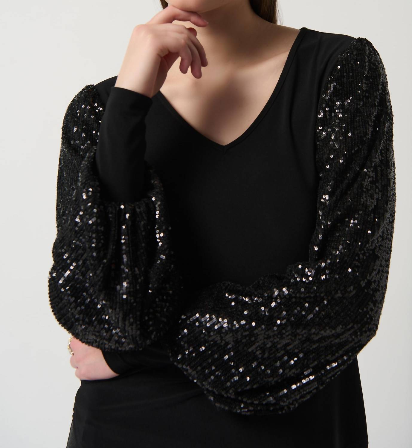 Joseph Ribkoff - SPARKLE SLEEVE TOP
