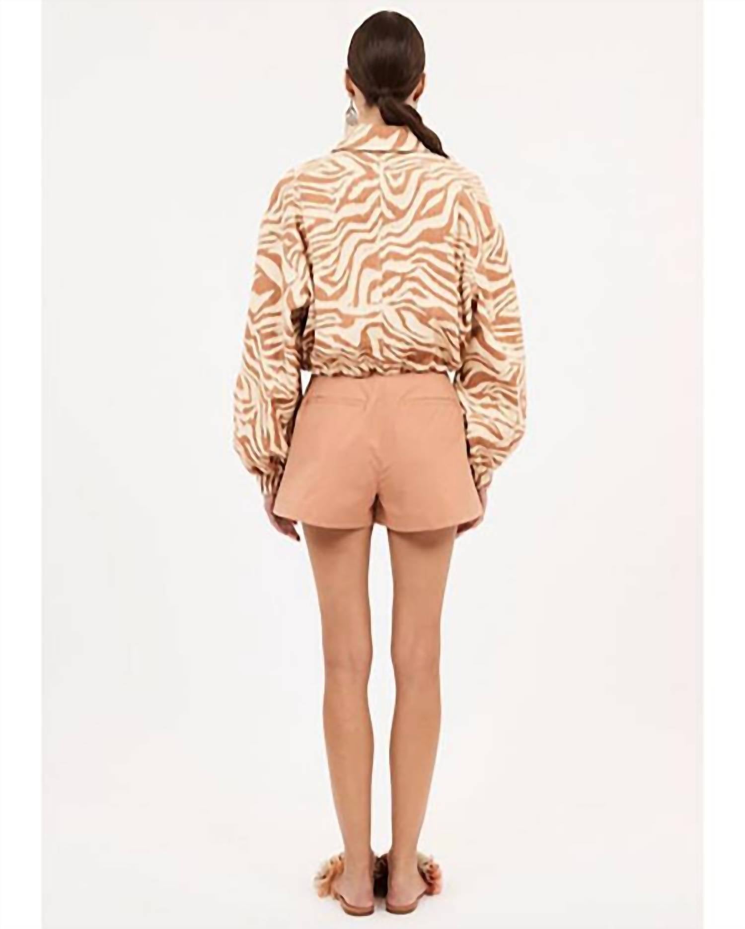 Ulla Johnson Women's Ariele Jacket in gazelle - women's jacket - detail view