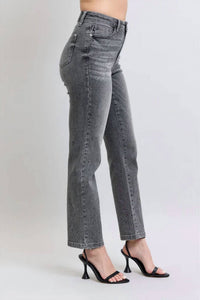 Judy Blue - Rhinestone Detail Straight Jeans
