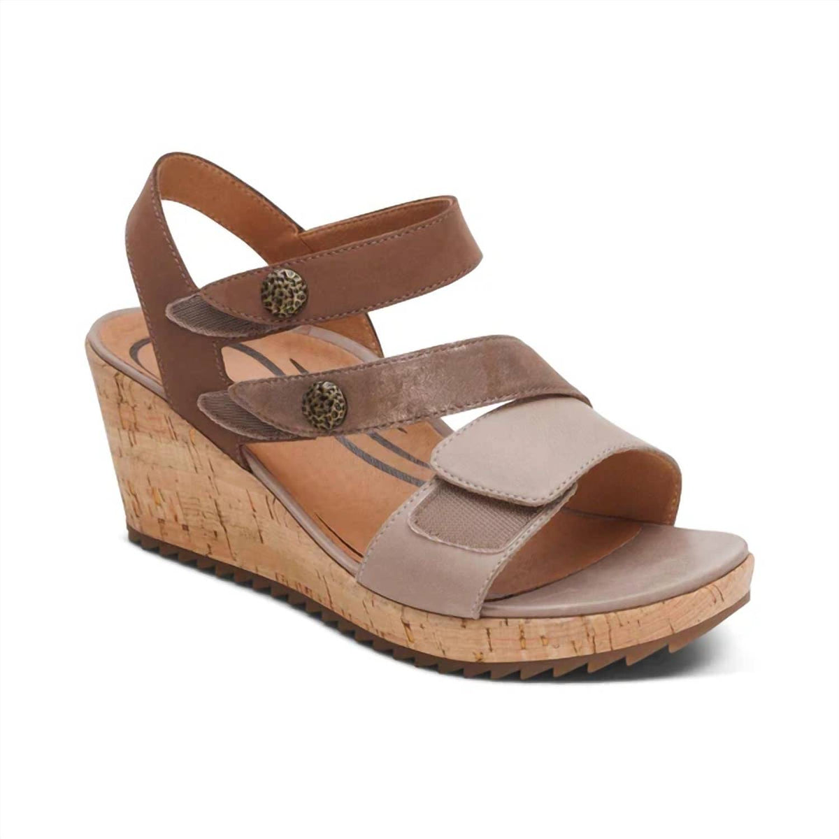 Aetrex - Women's Madelyn Quarter Strap Wedge
