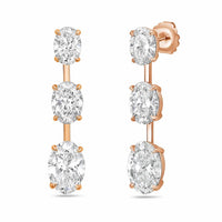 Diana M Jewels - Women's Oval Lab-Grown Diamond Stud Earrings (20.00 Ct TCW) - Signature