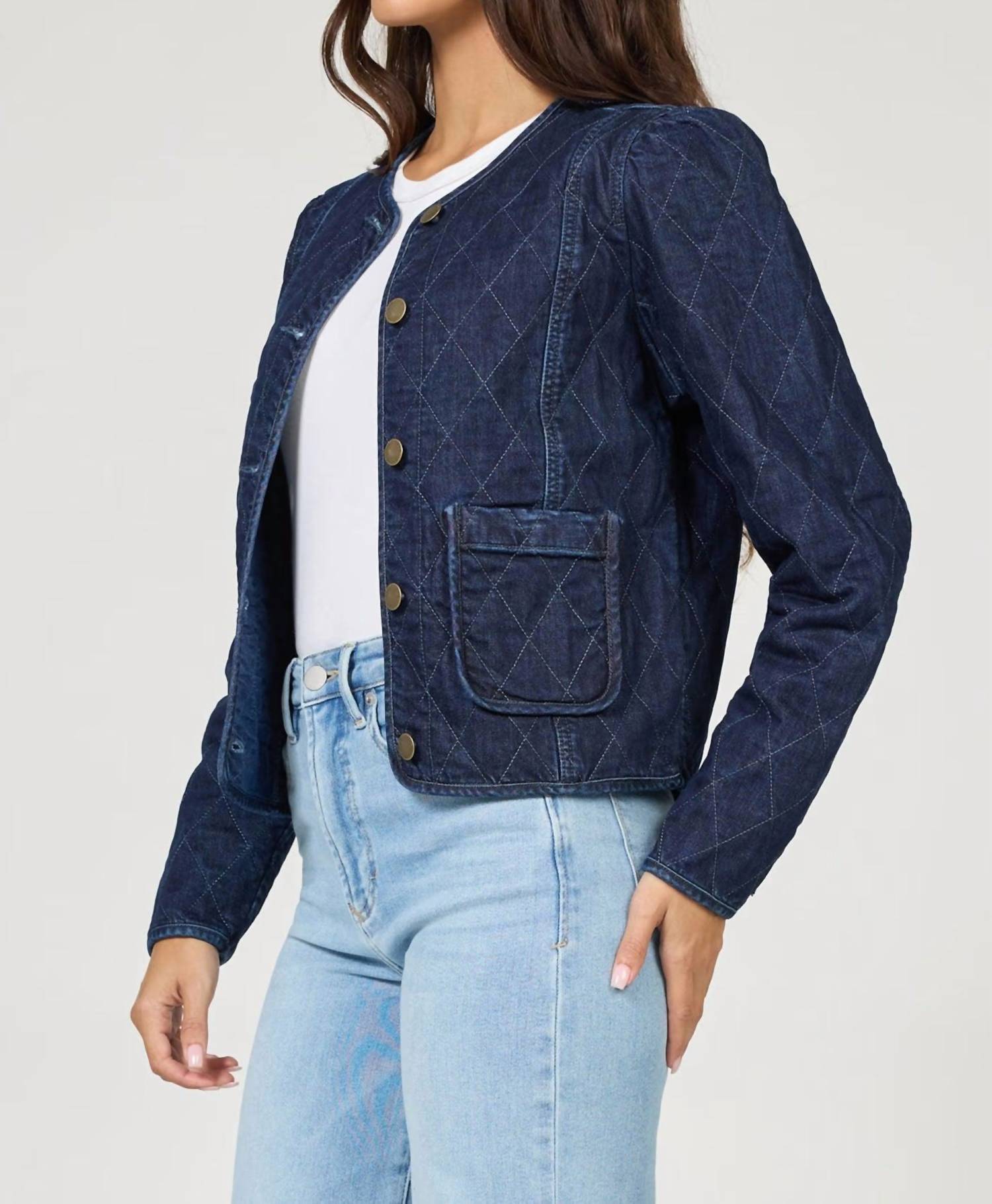 DEAR JOHN DENIM Kit Denim Jacket in naval academy - women's jacket - alternate view