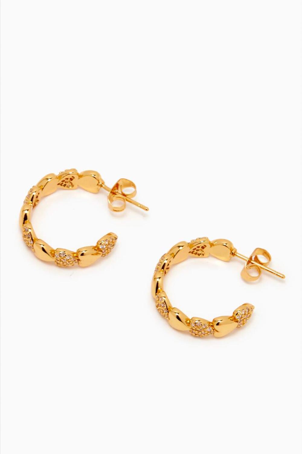 HABIBI HEART HOOP EARRINGS