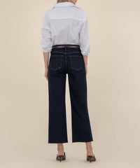 KUT FROM THE KLOTH Charlotte High Rise Wide Leg Jeans in sustain - women's jeans - detail view