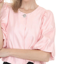 Joseph Ribkoff - Shimmer Puff Sleeves Crop Jacket