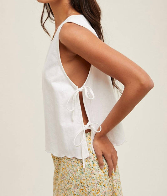 Wishlist - Cotton Tank With Side Ties