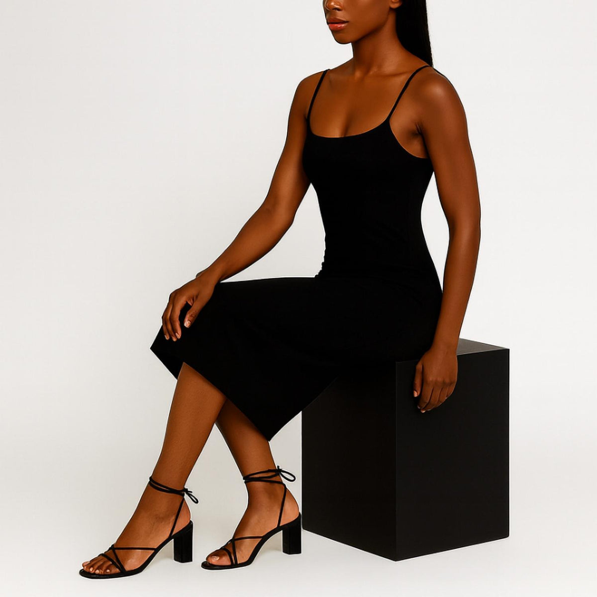 Volair - Women's Comfy Strappy Laced Up Heel