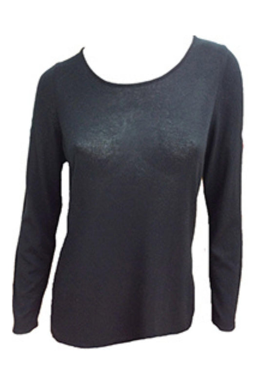 LONG SLEEVE SCOOP NECK TOP