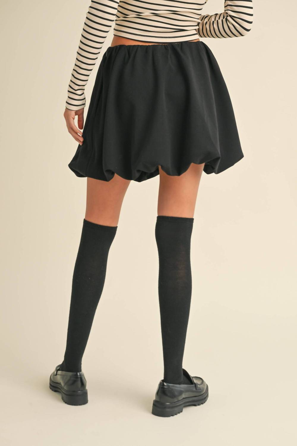Miou Muse - Bubble Bottom Mini Skirt