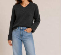 Autumn Cashmere - V Neck with High Cuff Sweater