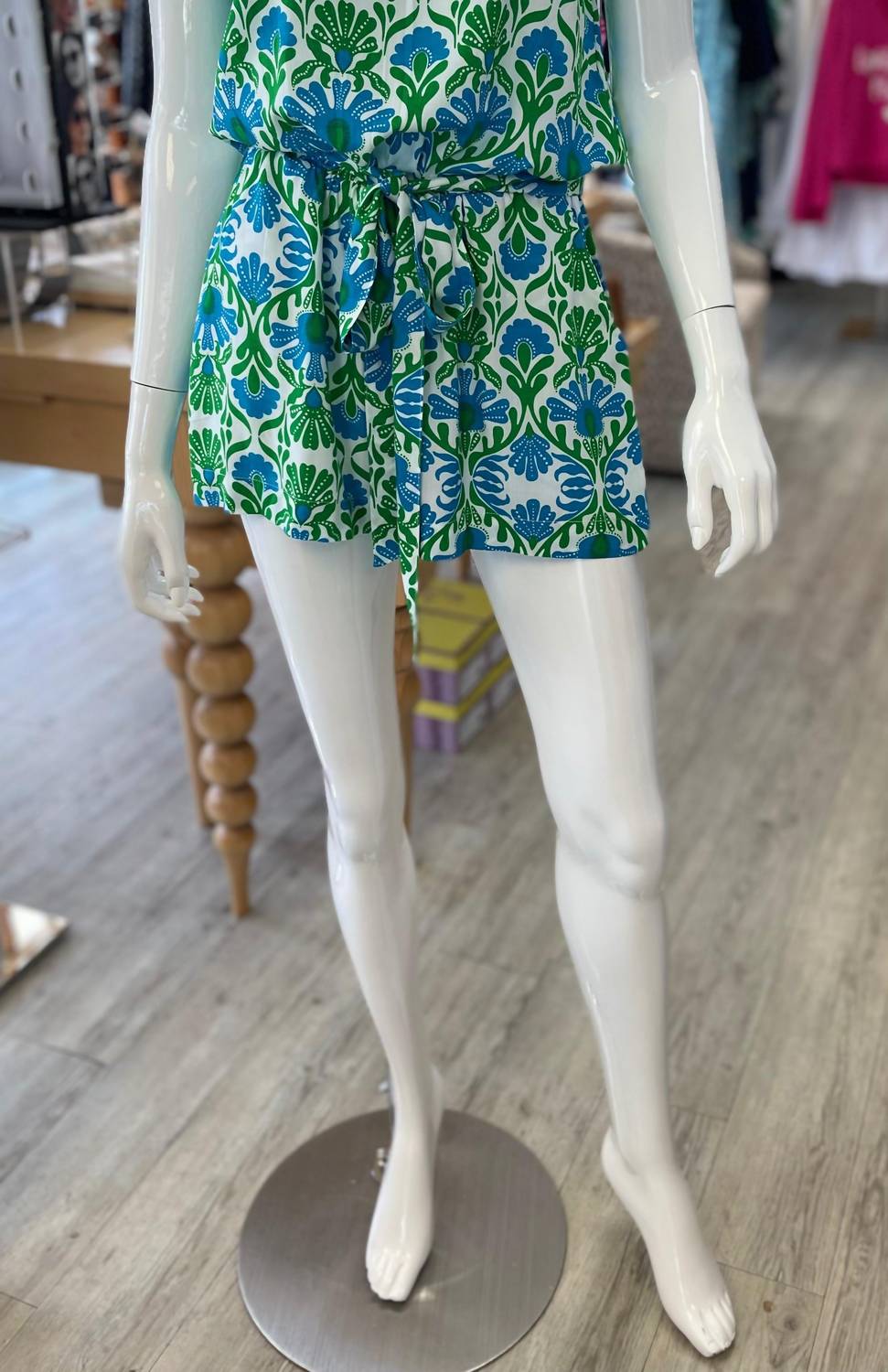 la mer luxe Women's Luxe Raina Romper in cyan emerald croatia - women's pants