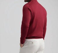 Peter Millar - Autumn Crest Suede Quarter Zip Sweater