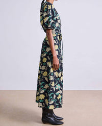 APIECE APART Women's Neli Maxi Dress in floral citron - women's dress - alternate view