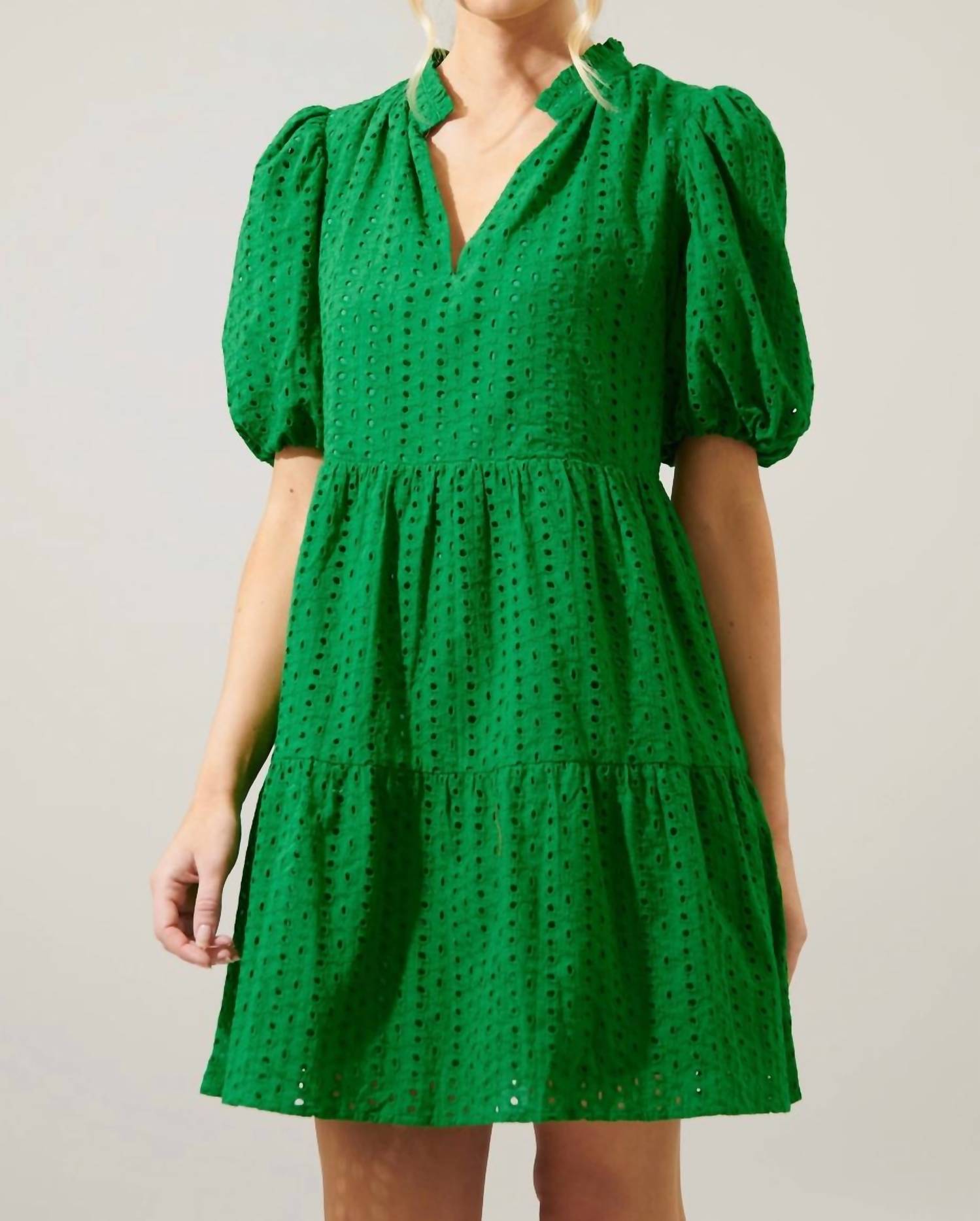 Sugarlips - Jacey Babydoll Eyelet Mini Dress