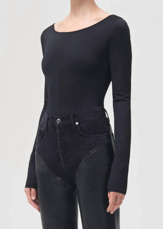 Agolde - Women's Stevie Open Neck Thong Bodysuit