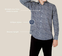 Alynn - Men's Reid Floral Untuckable Classic Fit Dress Shirt