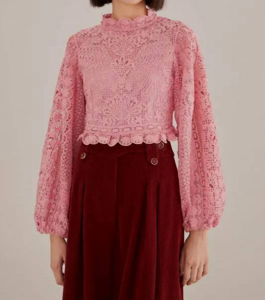 Farm Rio - Guipure Long Sleeve Blouse