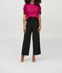 Joseph Ribkoff - Pleated Pull On Wide-leg Pants