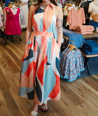 Elan - Sleeveless Collared Maxi Dress