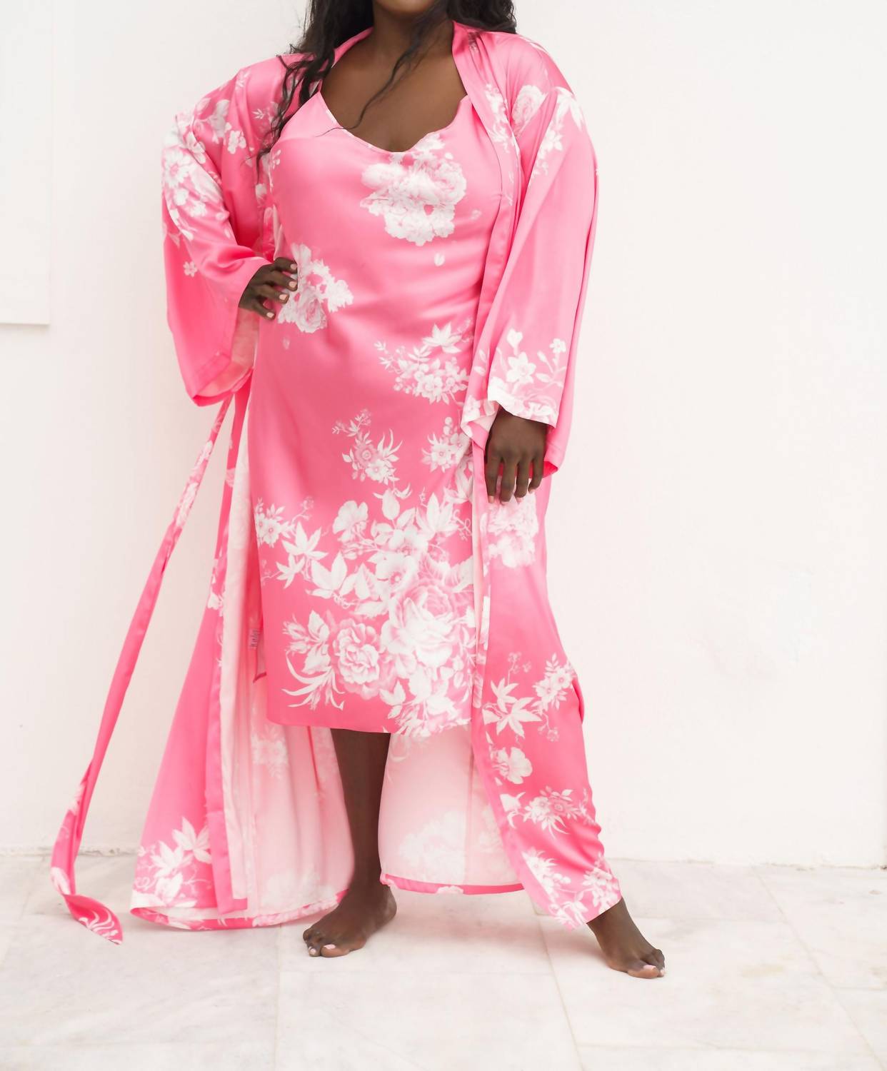 Isayes - Floral Maxi Robe - Plus