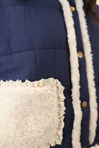 Miou Muse - Women's Sherpa Pocket Quilted Jacket