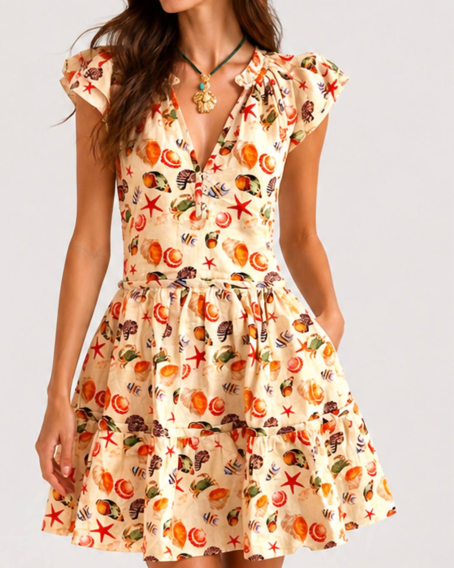 Anna Cate Aimee Mini Dress in shell - women's dress