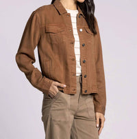Thread & Supply Jackie Button Down Jacket in toffee - women's jacket - alternate view