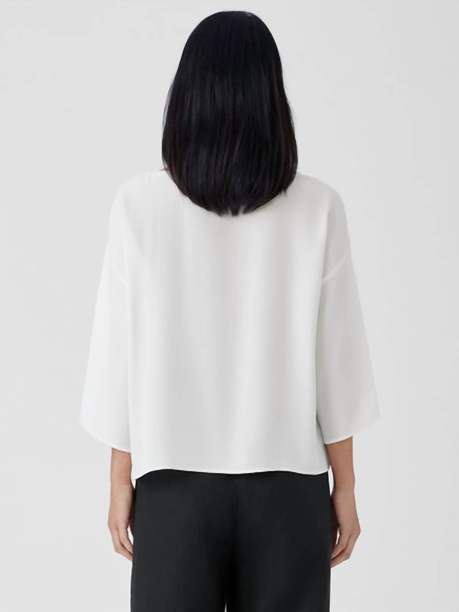 Eileen Fisher - Georgette Bateau Neck Top - Plus
