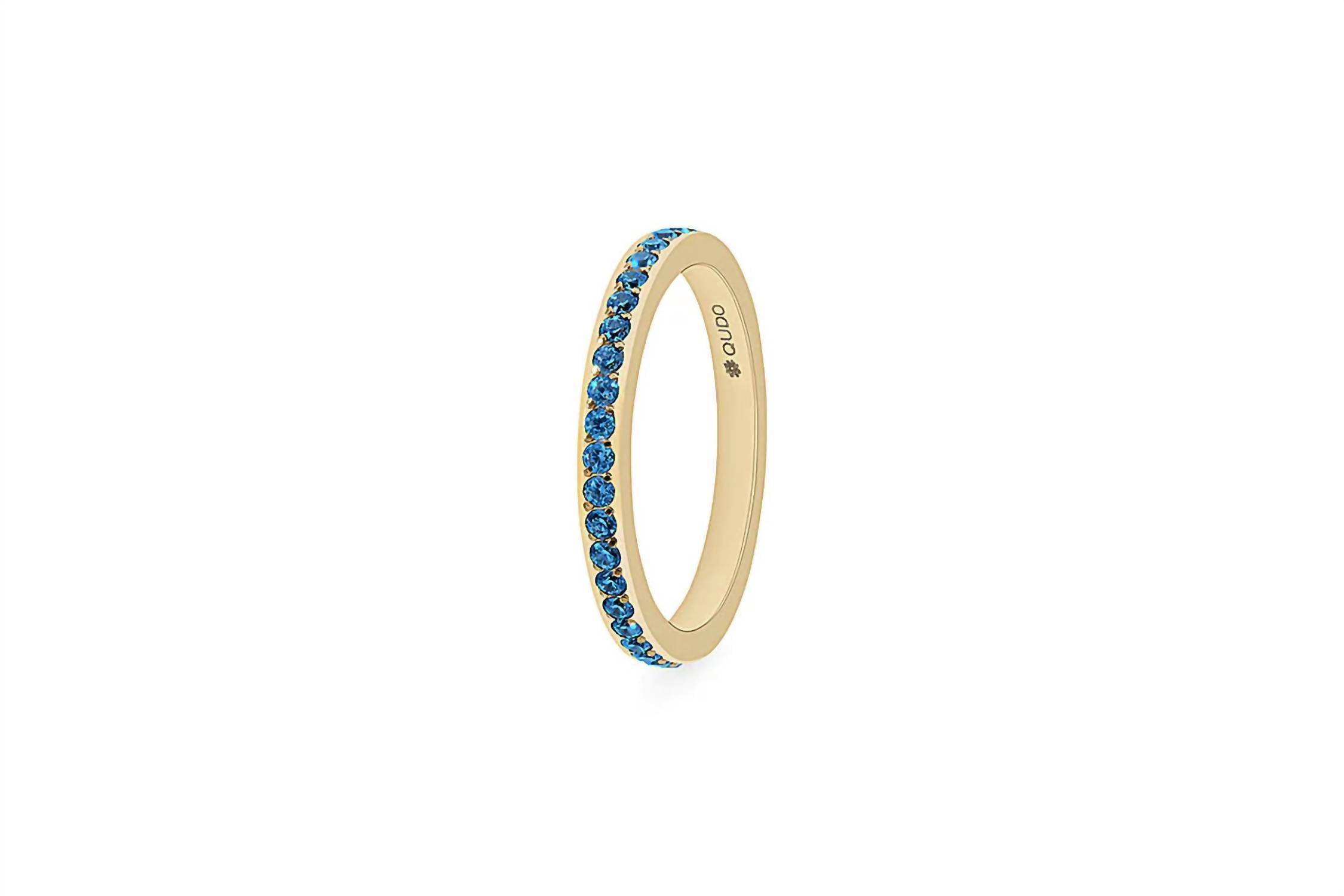Qudo - Women's Eternity Ring With Light Sapphire