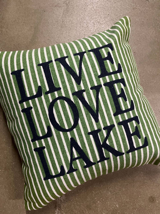 Mudpie - Love Jute Back Lake Pillow
