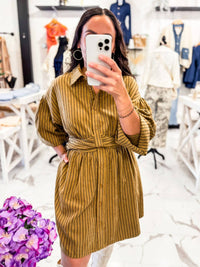 Sunday Edition - Women's Queue Me In Striped Mini Dress
